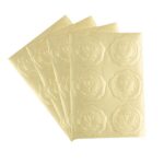 Beauty Home 24 Αυτοκόλλητα χάρτινα με Εφέ Σφραγίδας Κεριού Ø3,5cm