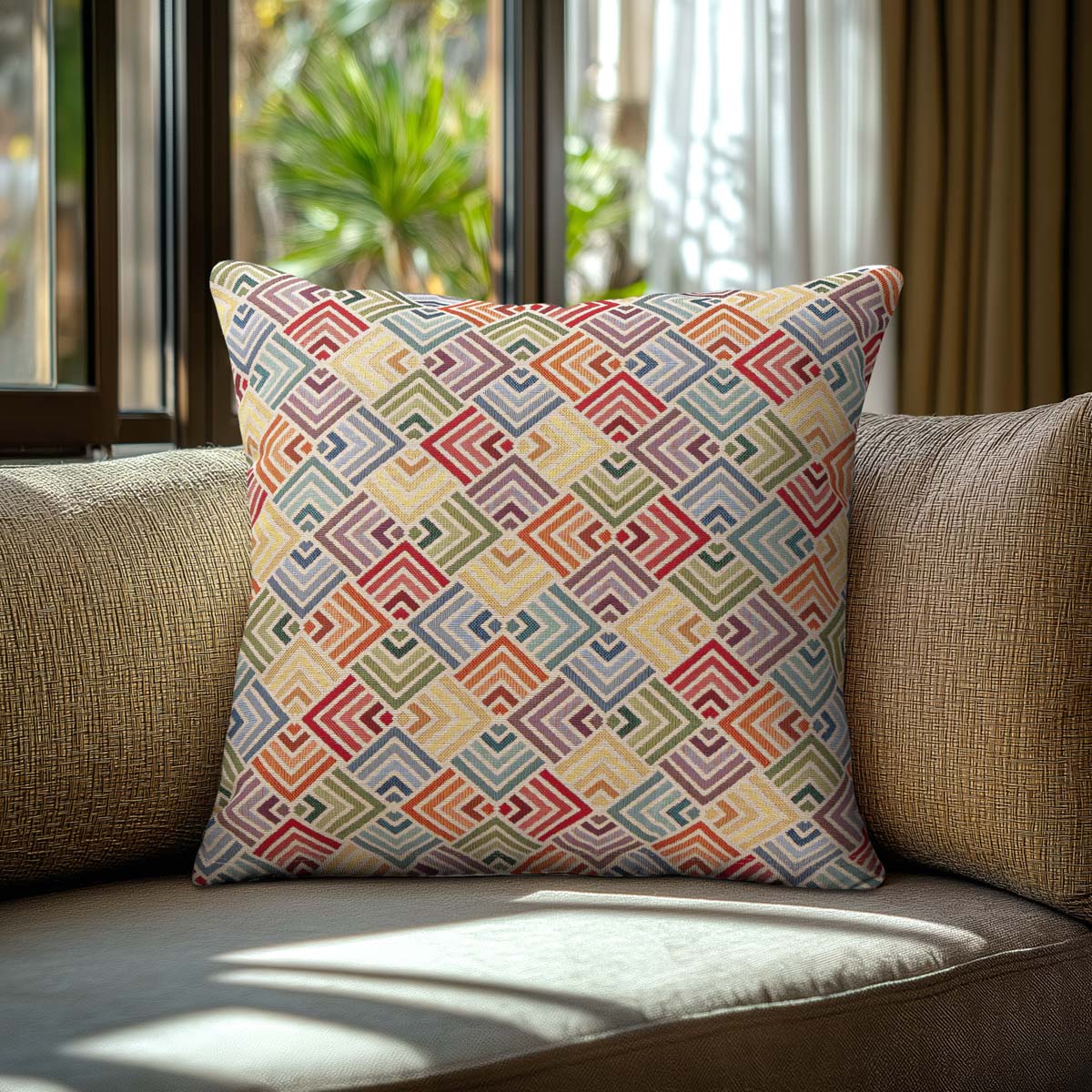 Beauty Home Μαξιλαροθήκη ΣΤΟΦΑ ΔΙΑΜΑΝΤΙΑ ΠΟΛΥΧΡΩΜΑ