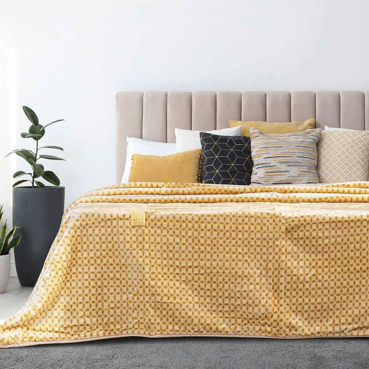 Beauty Home Κουβέρτα μονόχρωμη μονή Art 11000 σε 6 αποχρώσεις 160x220