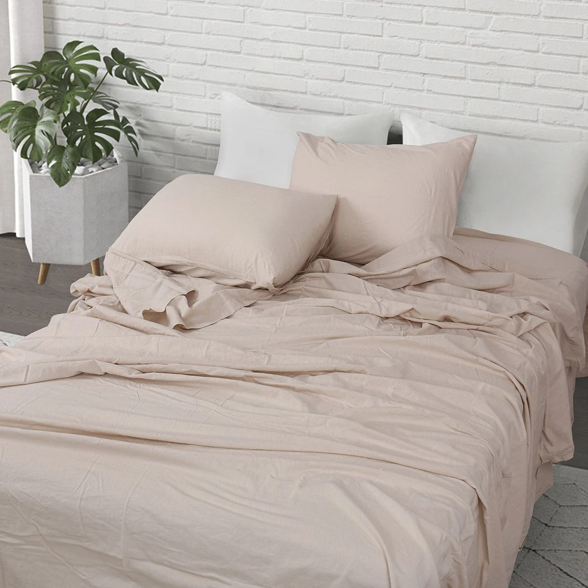 Beauty Home Σετ παπλωματοθήκη υπέρδιπλη Hilton Art 11151 230x250 Μπεζ