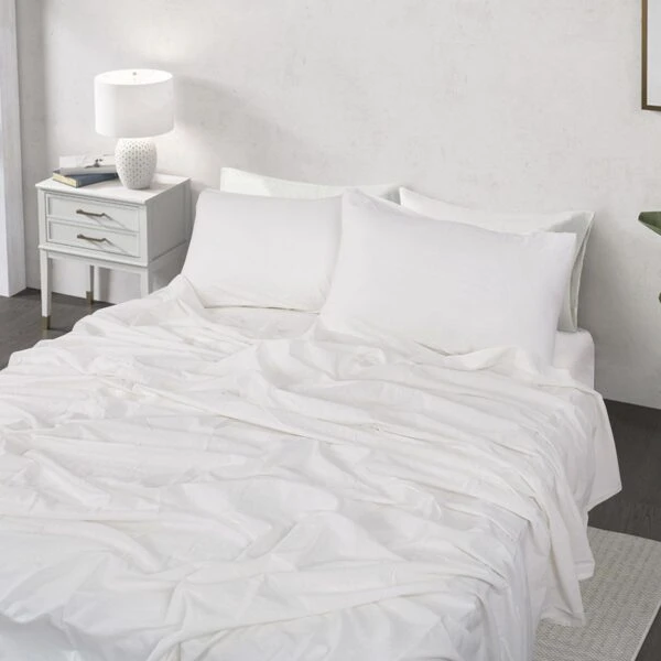 11151-white Beauty Home Σετ σεντόνια υπέρδιπλα Hilton Art 11151 240x280 Λευκό
