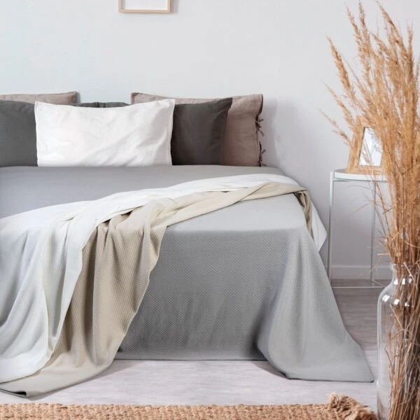 Beauty Home Κουβέρτα υπέρδιπλη Vivid matelasse Art 11171 230x270 Γκρι