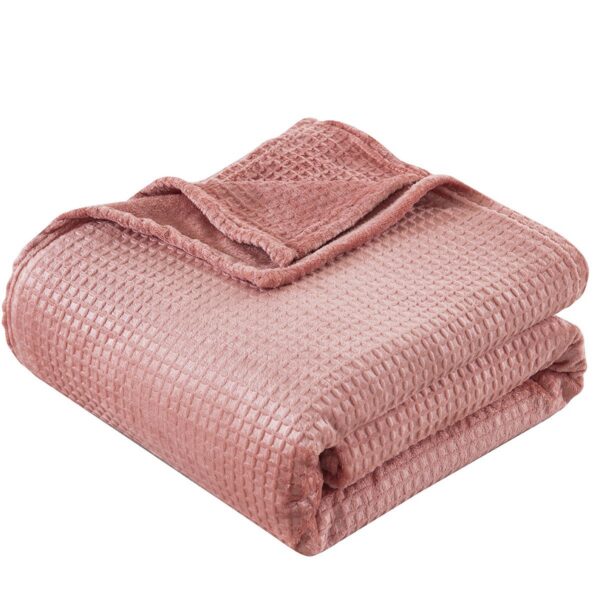 Beauty Home Κουβέρτα μονόχρωμη υπέρδιπλη Fleece Art 11551 220x240 Ροδακινί