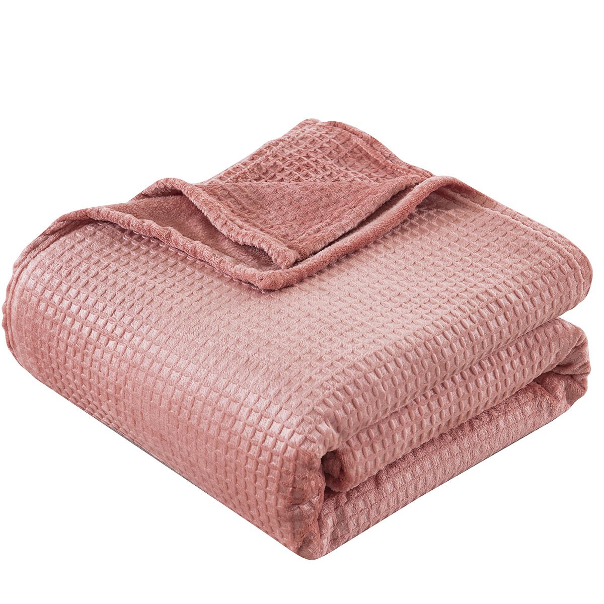 Beauty Home Κουβέρτα μονόχρωμη υπέρδιπλη Fleece Art 11551 220x240 Ροδακινί