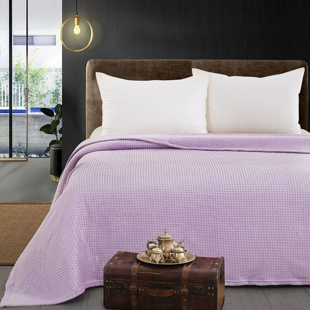 11553 Beauty Home Κουβέρτα μονόχρωμη μονή Fleece Art 11553 160x220 Λιλά