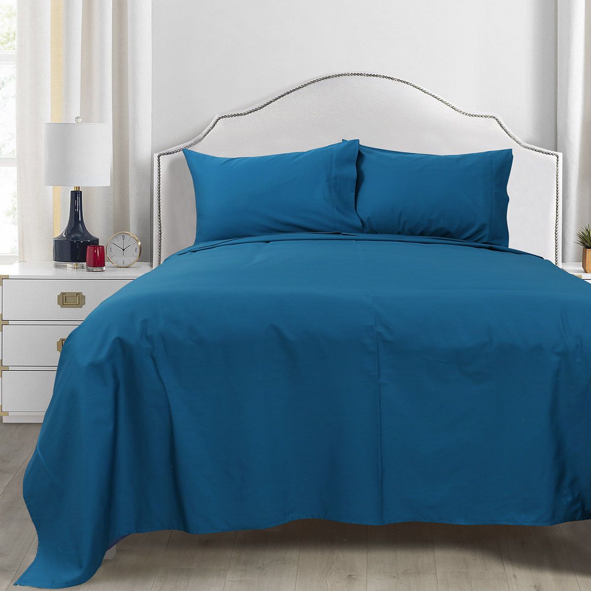 Beauty Home Σετ σεντόνια King Size με λάστιχο 4 Seasons Art 12000 260x270 Πετρόλ