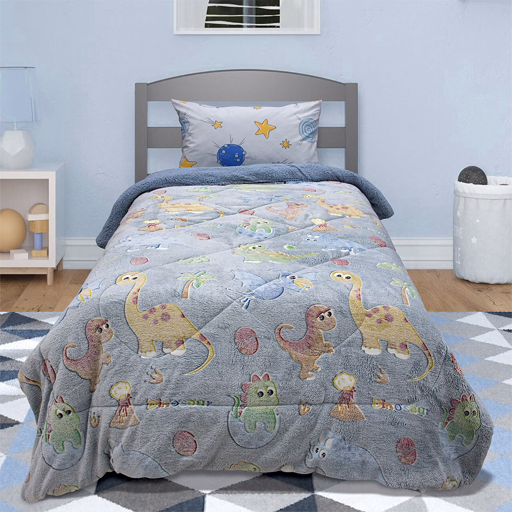 LINO ΚΟΥΒΕΡΤΟΠΑΠΛΩMA ΦΩΣΦΟΡΙΖΕ VOLCANO GREY-CIEL 160X220