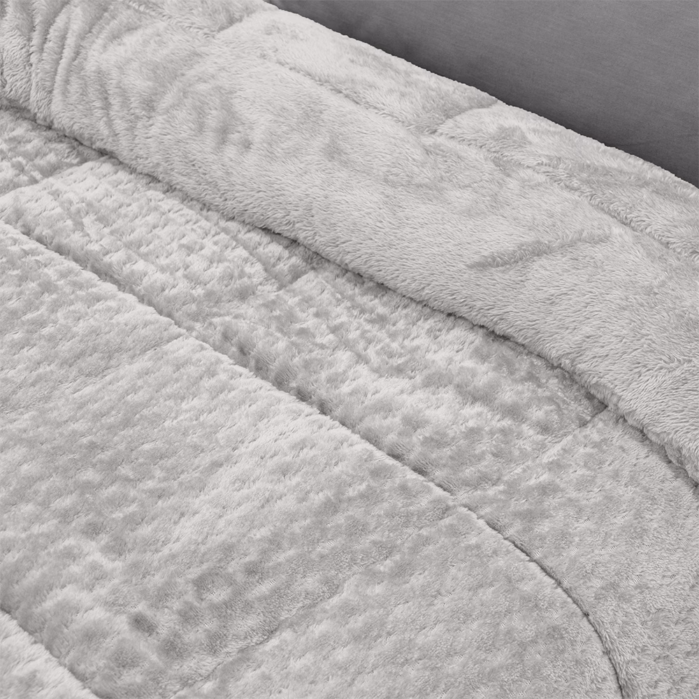 LINO Κουβερτοπάπλωμα Υπέρδιπλο (220x240) Lofti Ασημί