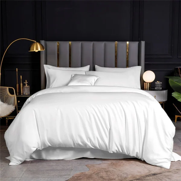 12050 Beauty Home Σετ σεντόνια υπέρδιπλα Bamboo 300tc Art 12050 White Pleasure 250x275 Λευκό