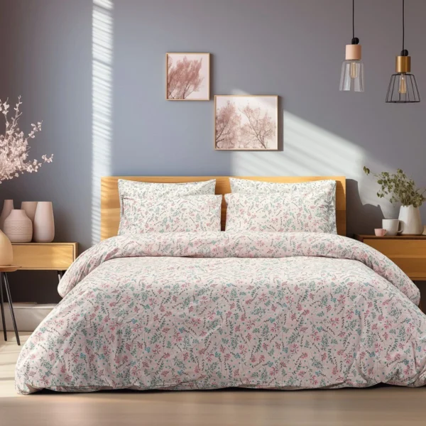 12180 Beauty Home Σετ σεντόνια υπέρδιπλα με λάστιχο Cousine Art 12180 165x200+30 Σομόν