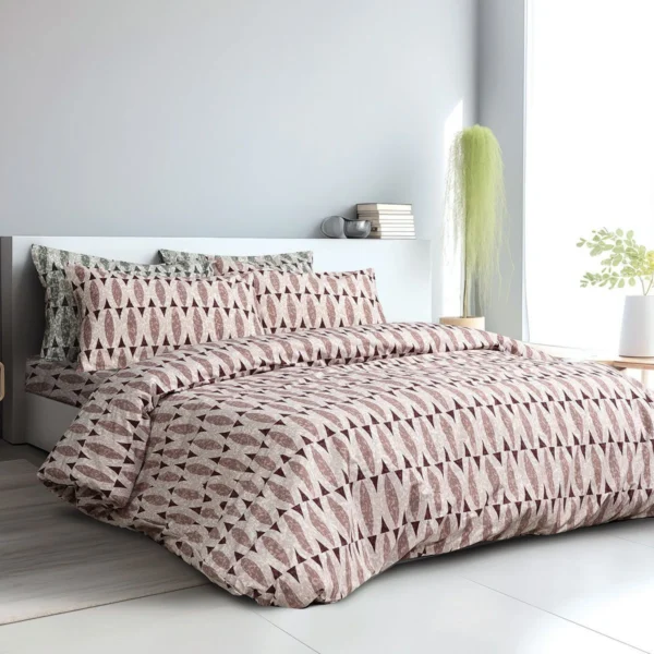 Beauty Home Σετ σεντόνια υπέρδιπλα με λάστιχο Barbados Art 12182 170x200+30 Σομόν