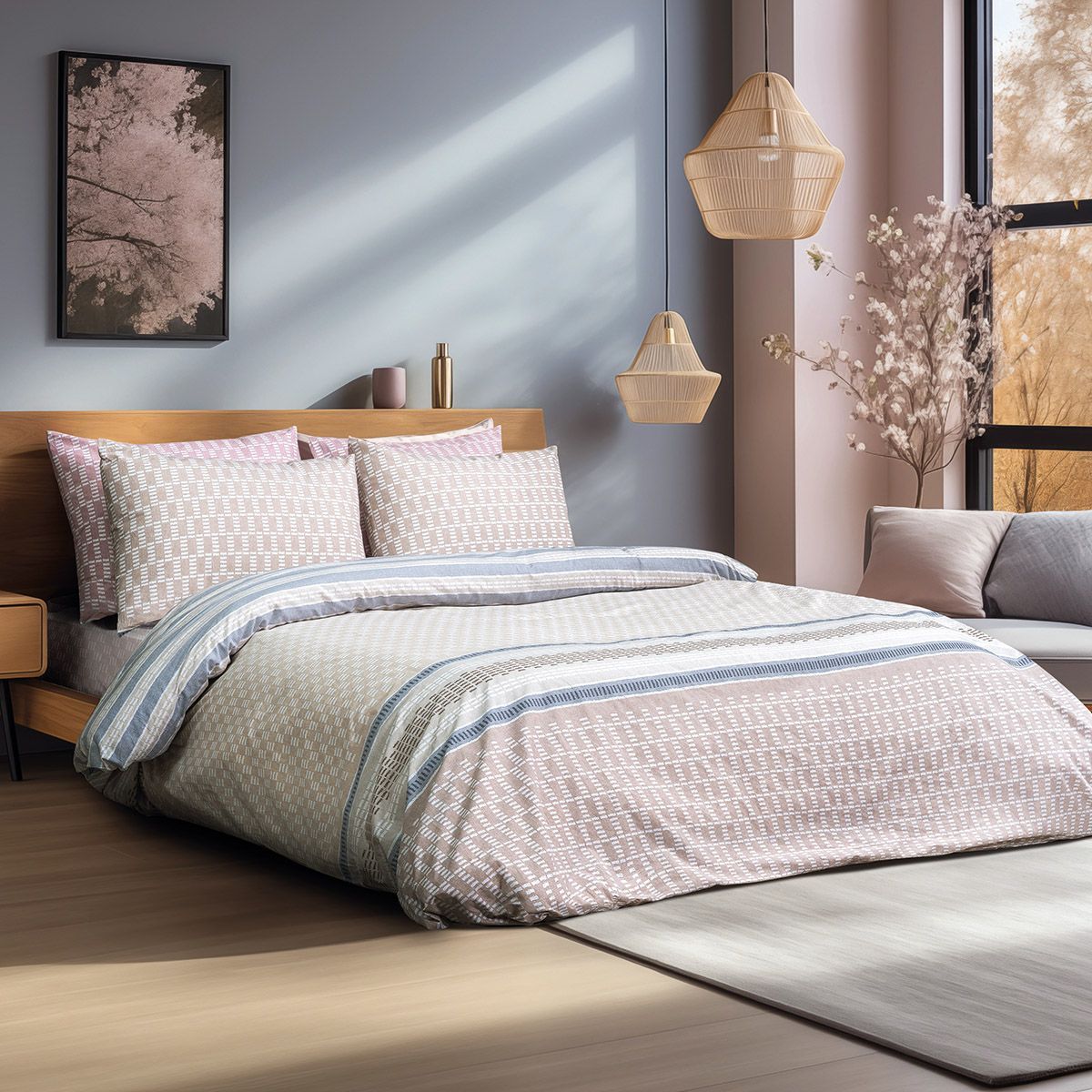 Beauty Home Σετ κουβερλί υπέρδιπλο Bermudas Αrt 12185 220x240 Μπεζ