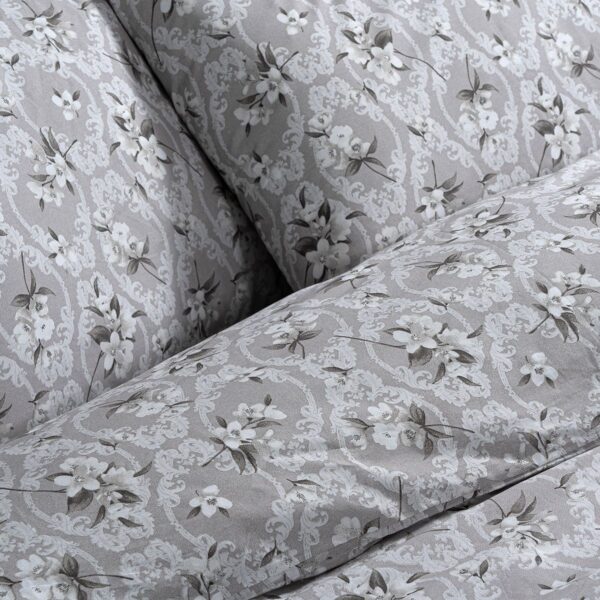 Beauty Home Σετ σεντόνια υπέρδιπλα με λάστιχο Mystique Art 12188 170x200+30 Γκρι