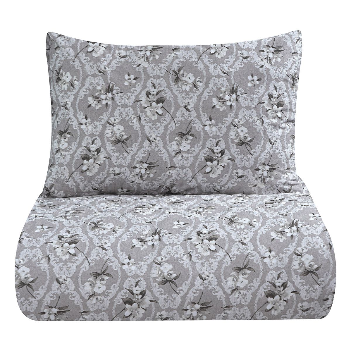 Beauty Home Σετ σεντόνια υπέρδιπλα με λάστιχο Mystique Art 12188 170x200+30 Γκρι