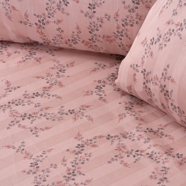 12214_zoom Beauty Home Σετ πάπλωμα υπέρδιπλο Art 12214 Flora 100% Βαμβακοσατέν 300tc 220x240 Σομόν
