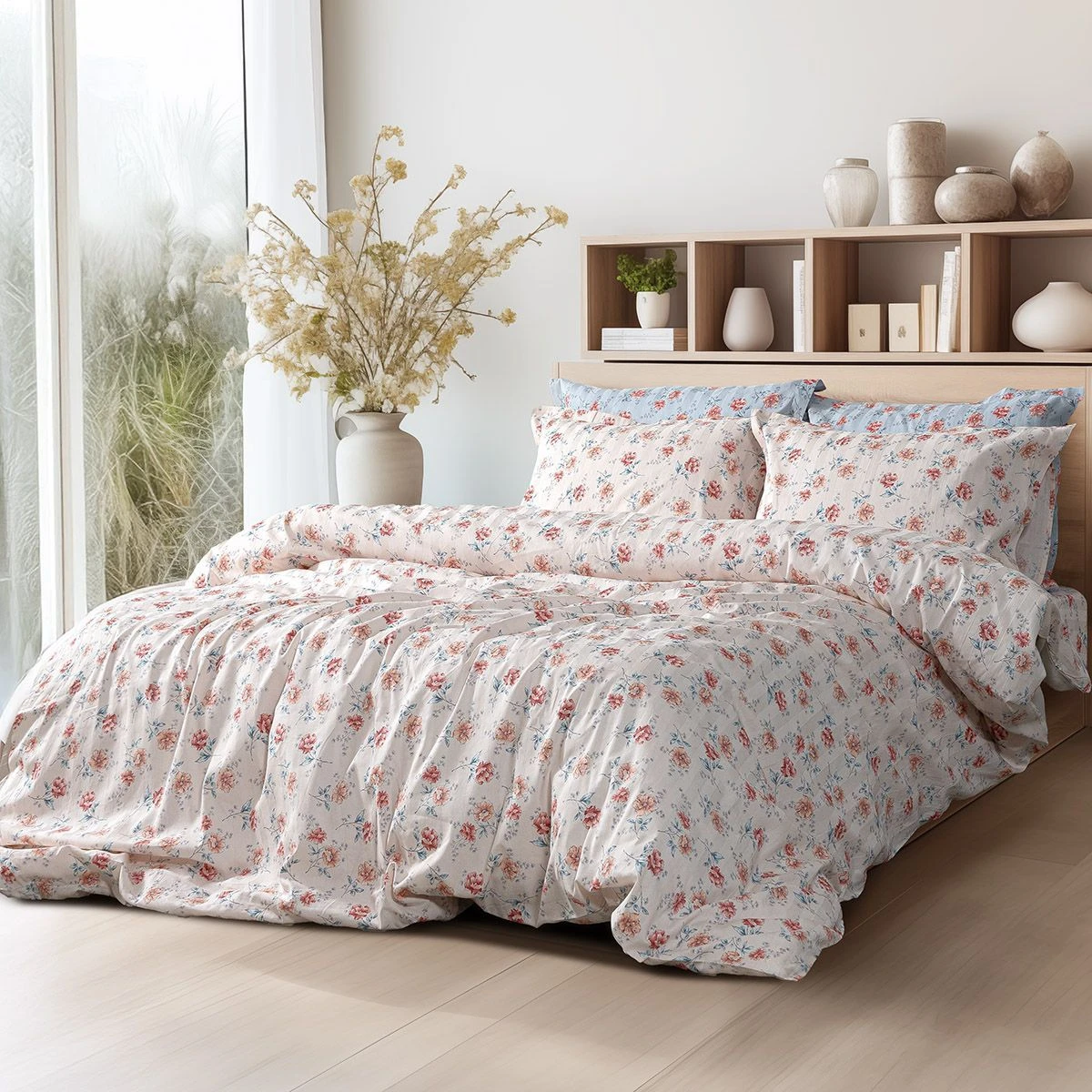 Beauty Home Σετ πάπλωμα υπέρδιπλο Art 12218 Chloe 100% Βαμβακοσατέν 300tc 220x240 Μπεζ