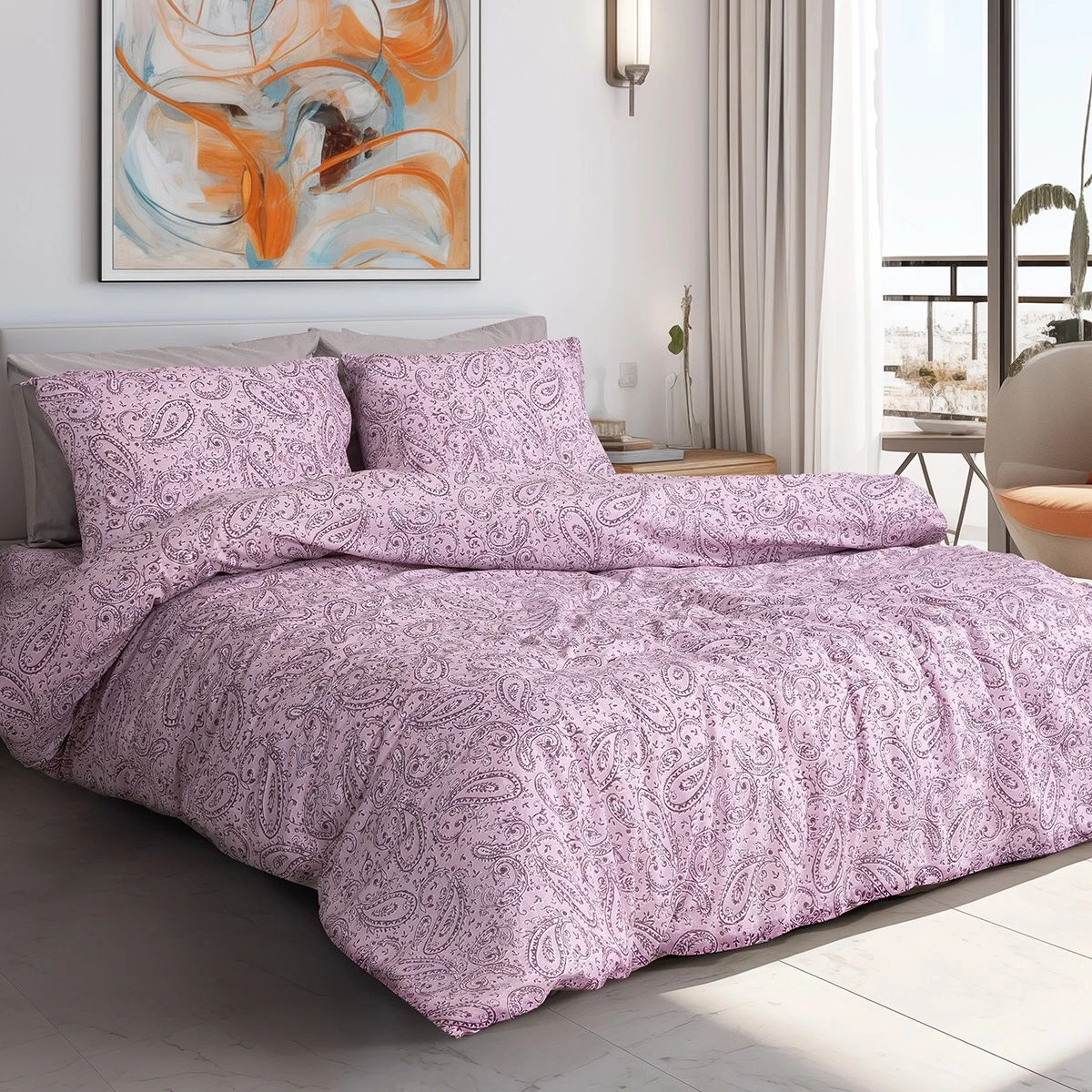 Beauty Home Σετ σεντόνια King size Aelia Art 12257 270x260 Λιλά