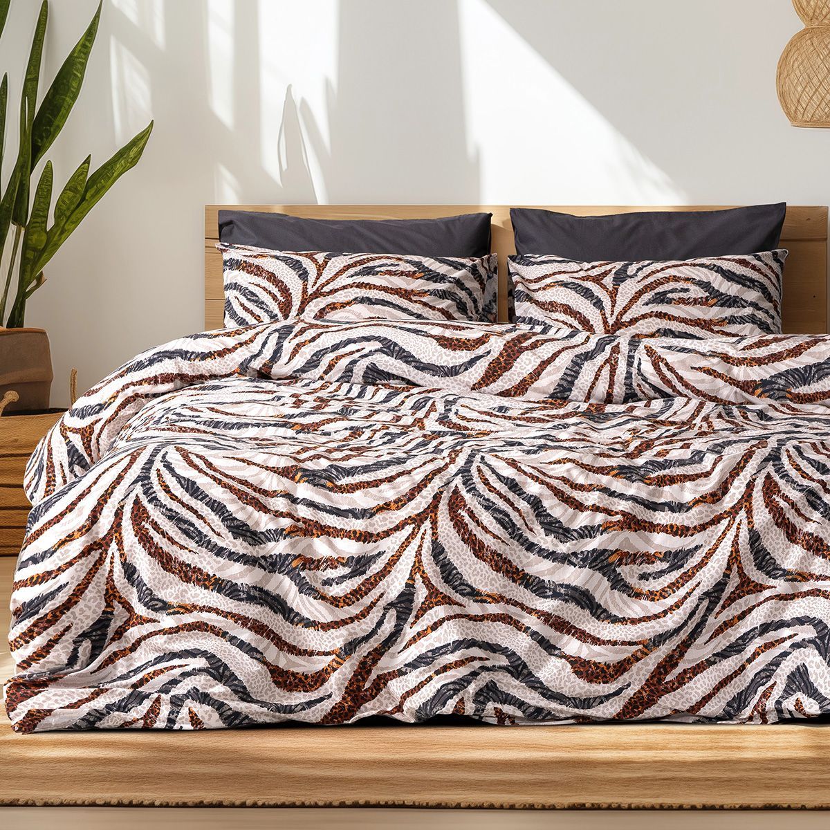 Beauty Home Ζεύγος μαξιλαροθήκες Rea Art 12259 52x72 Ανθρακί