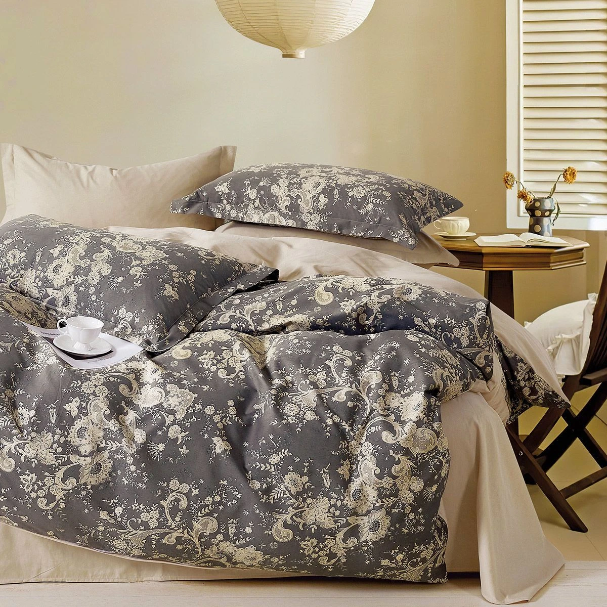 Beauty Home Σετ σεντόνια υπέρδιπλα με λάστιχο Art 12284 Avgi 165x200+30 Ανθρακί