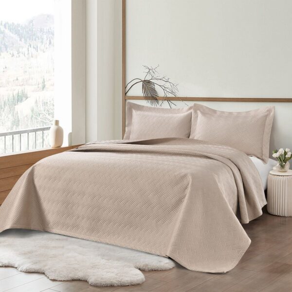 Beauty Home Σετ κουβερλί υπέρδιπλο Melusine Art 12317 230x250 Άμμου