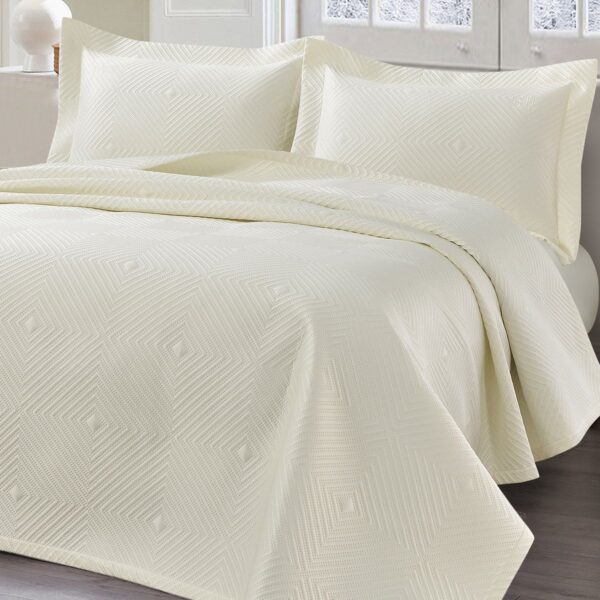 Beauty Home Σετ κουβερλί υπέρδιπλο Titania Art 12318 230x250 Εκρού