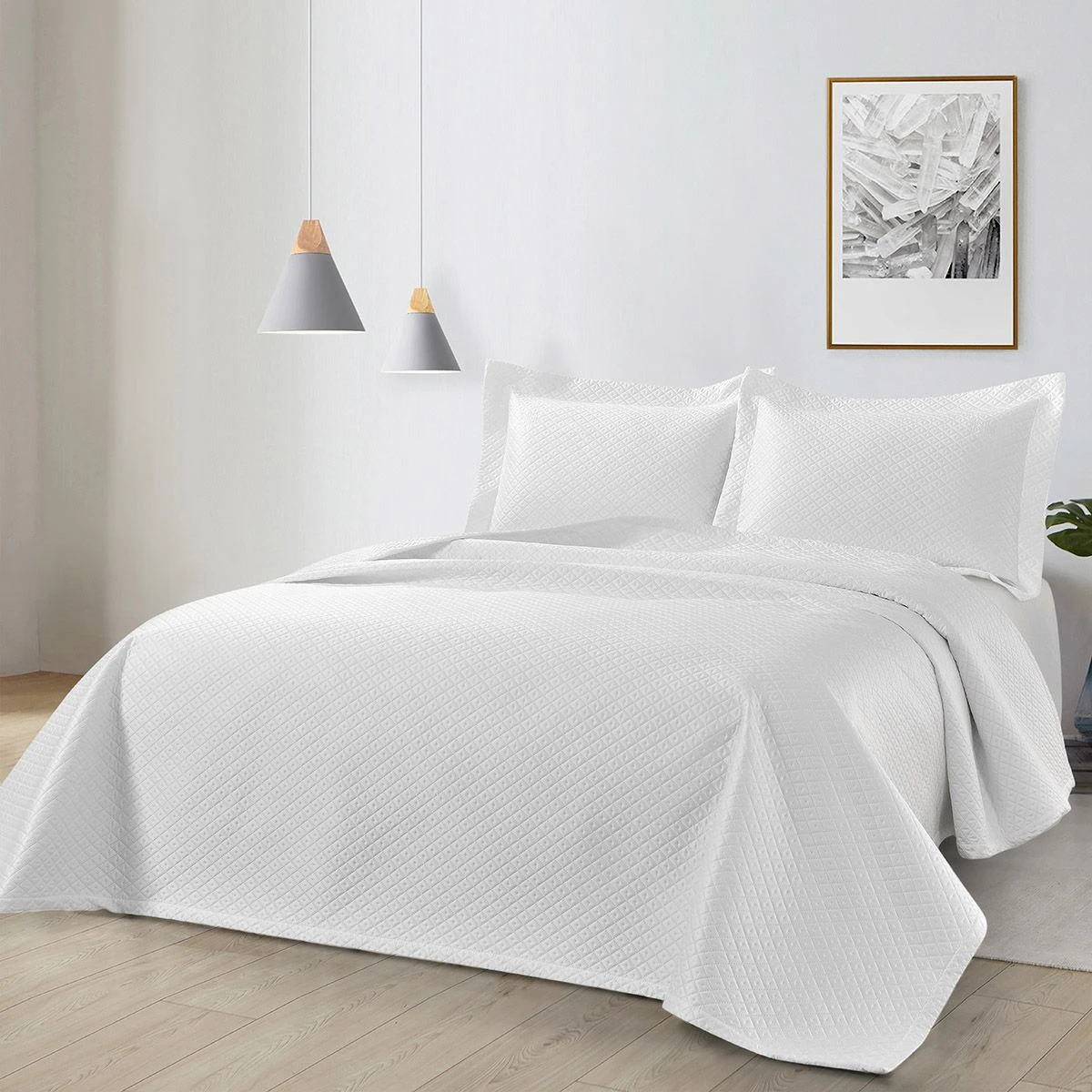 12322 Beauty Home Σετ κουβερλί υπέρδιπλο Amelia Art 12322 230x250 Λευκό