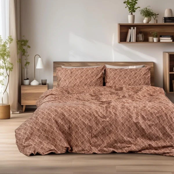 12336 Beauty Home Σετ σεντόνια φανελένια King Size Frida Art 12336 270x260 Κεραμιδί