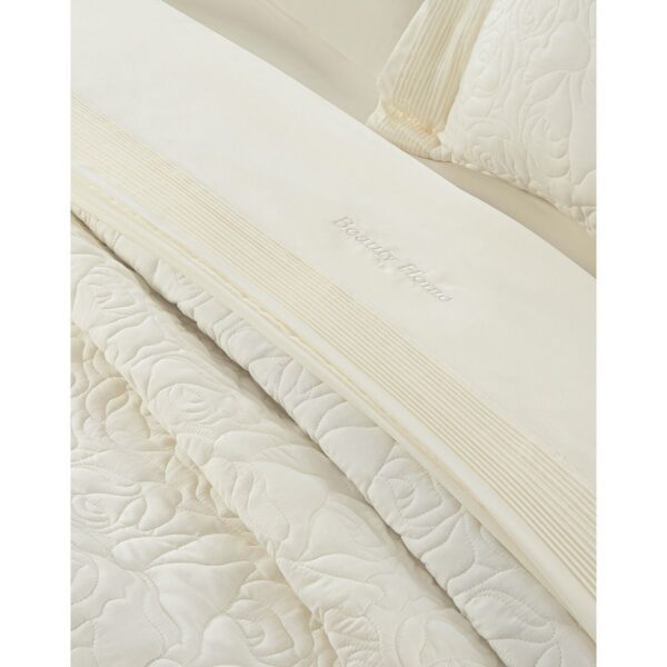 Beauty Home Σετ κουβερλί υπέρδιπλο Rose Art 12500 230x250 Εκρού
