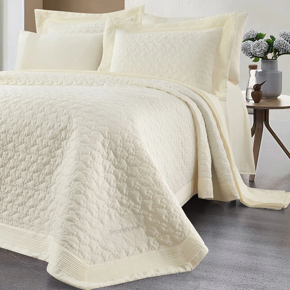 12504_ecru Beauty Home Σετ κουβερλί υπέρδιπλο Thalia Art 12504 230x250 Εκρού