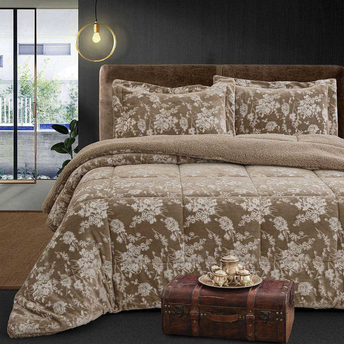 Beauty Home Κουβερτοπάπλωμα υπέρδιπλο Art 12672 220x240 Μπεζ