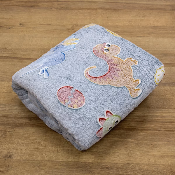 1300001806-c LINO ΚΟΥΒΕΡΤΑ FLEECE ΦΩΣΦΟΡΙΖΕ VOLCANO GREY-CIEL 160X220