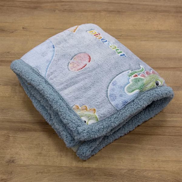 LINO ΚΟΥΒΕΡΤΑ FLEECE SHERPA ΦΩΣΦΟΡΙΖΕ VOLCANO GREY-CIEL 160X220