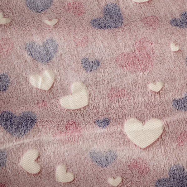 LINO ΚΟΥΒΕΡΤΑ FLEECE SHERPA ΦΩΣΦΟΡΙΖΕ HERZ PINK 160X220