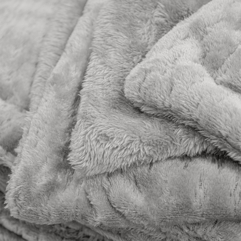 LINO Κουβέρτα Υπέρδιπλη (220x240) Sherpa Lofti Ασημί