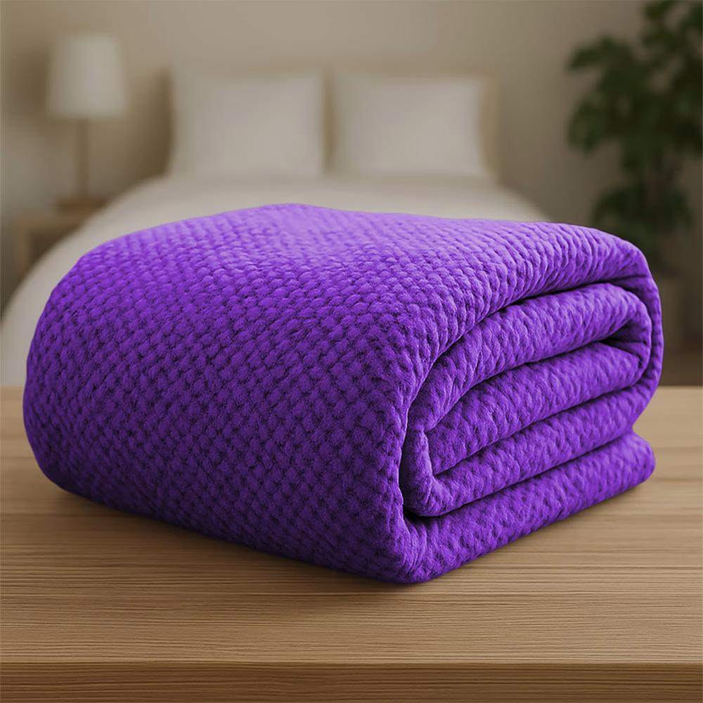 1300002075-e LINO Κουβέρτα Υπέρδιπλη (220x240) Fleece Napnest Μωβ