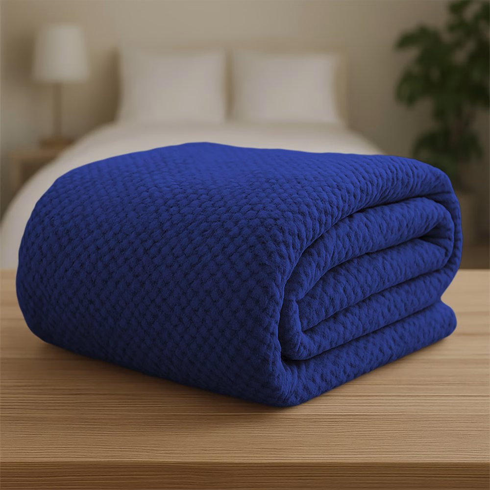 LINO Κουβέρτα Υπέρδιπλη (220x240) Fleece Napnest Σκούρο Μπλε