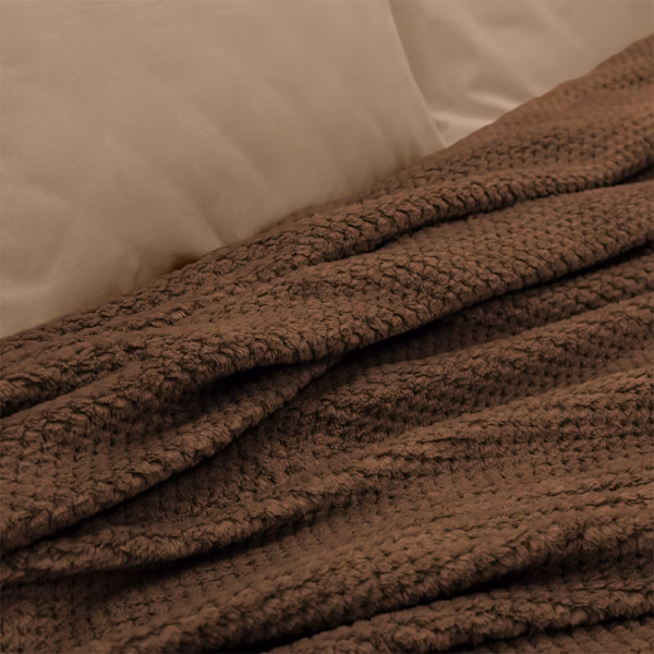 LINO Κουβέρτα Υπέρδιπλη(220x240) Fleece Napnest Καφέ