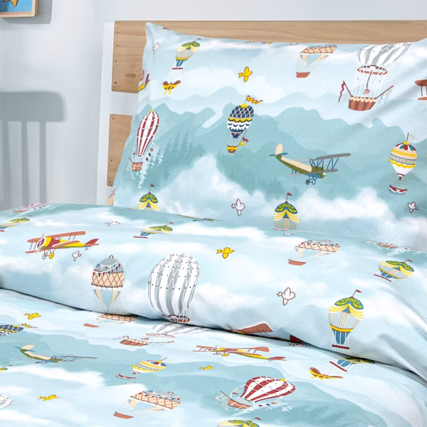LINO Παιδικά Σετ Σεντόνια (170x260) Cloud Chasers Πετρόλ