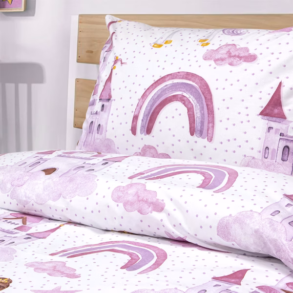 LINO Παιδικά Σετ Σεντόνια (170x260) Dreamy Castleland Λευκό