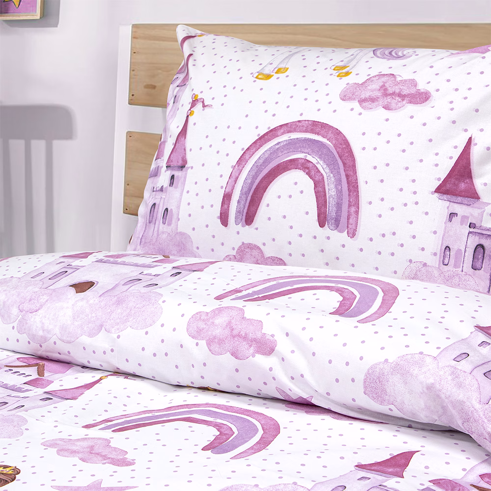 LINO Παιδικά Σετ Σεντόνια (170x260) Dreamy Castleland Λευκό