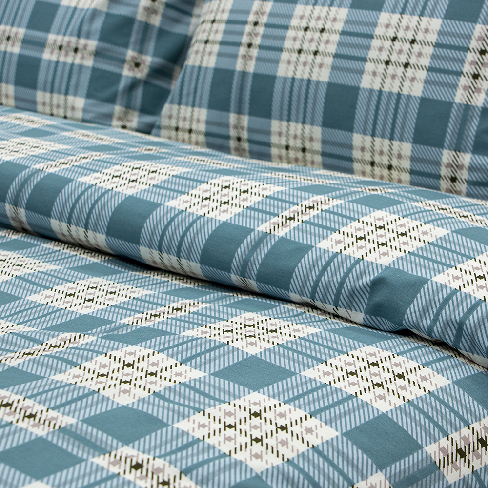 LINO Σετ Σεντόνια Υπέρδιπλα (240x260) Panier Μπλε