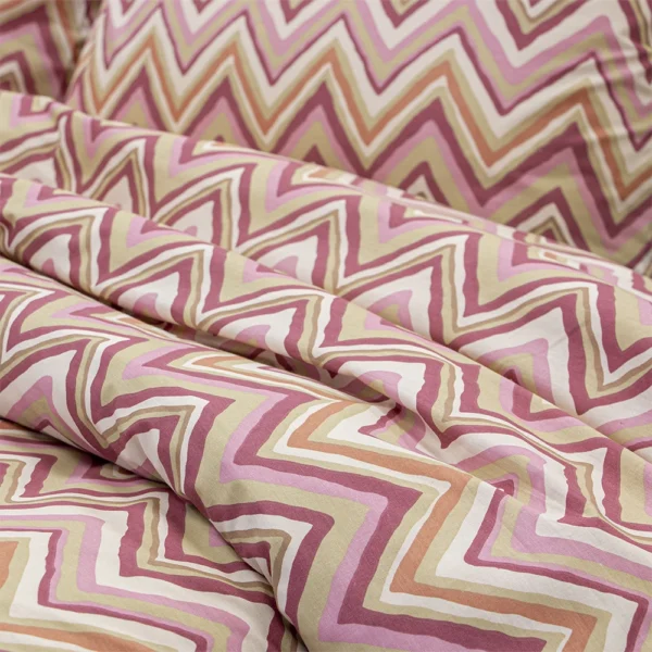 LINO Σετ Σεντόνια Υπέρδιπλα (240x260) Flots Ροζ