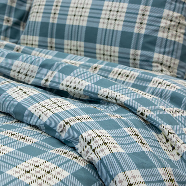 LINO Σετ Σεντόνια Με Λάστιχο (105x200+32) Panier Μπλε