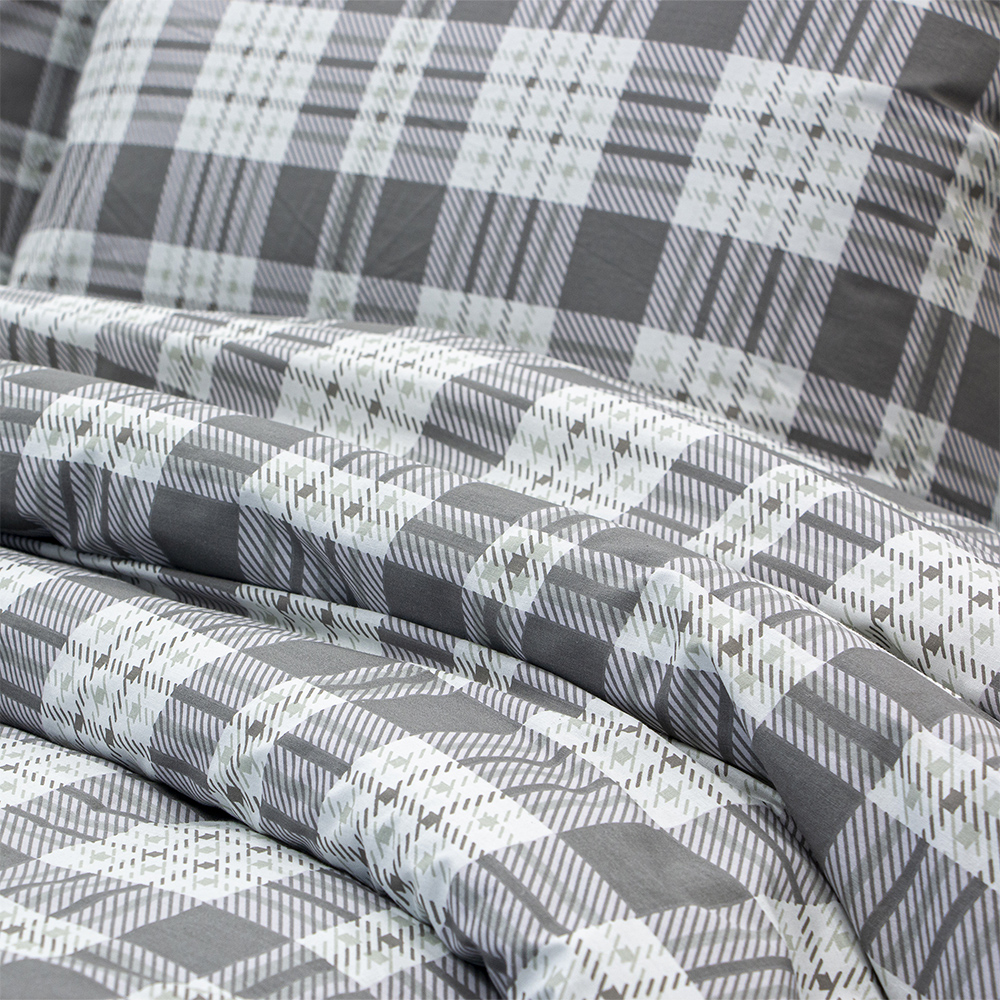 LINO Σετ Σεντόνια Με Λάστιχο (105x200+32) Panier Γκρι