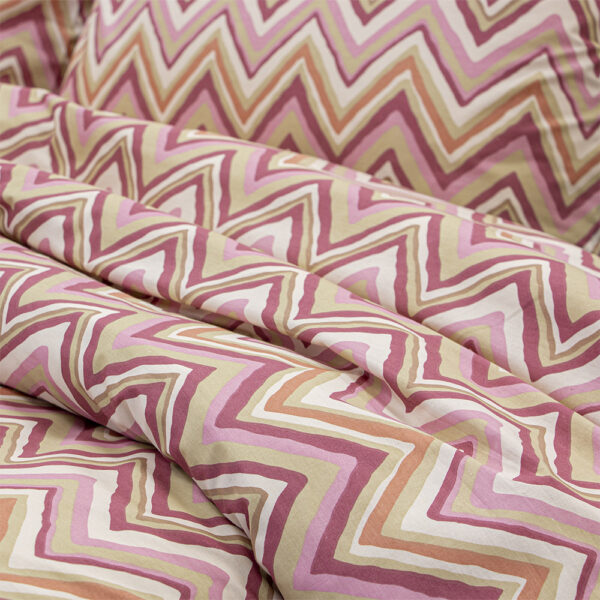 LINO Σετ Σεντόνια Με Λάστιχο (105x200+32) Flots Ροζ