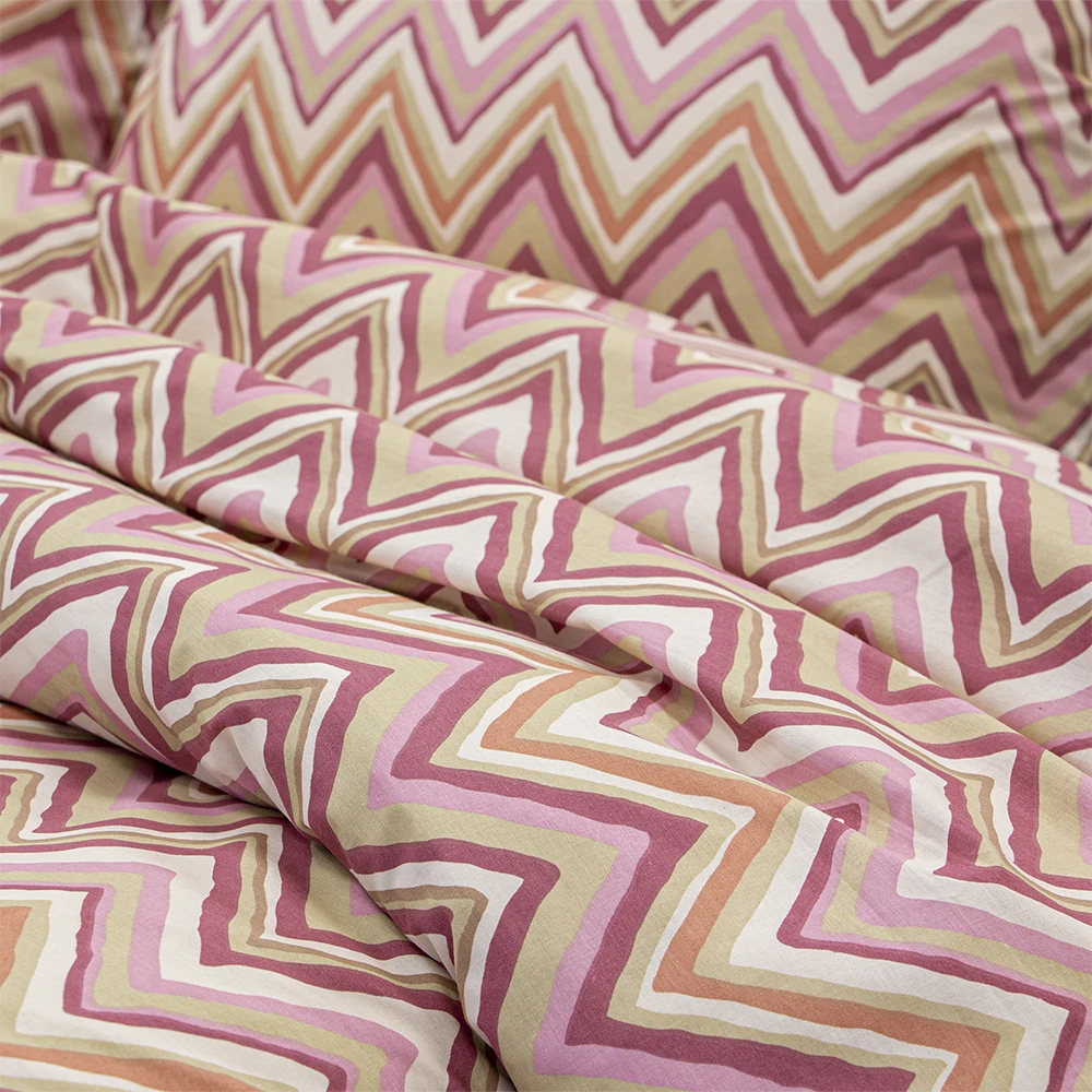 1500005348-a LINO Σετ Σεντόνια Με Λάστιχο (105x200+32) Flots Ροζ