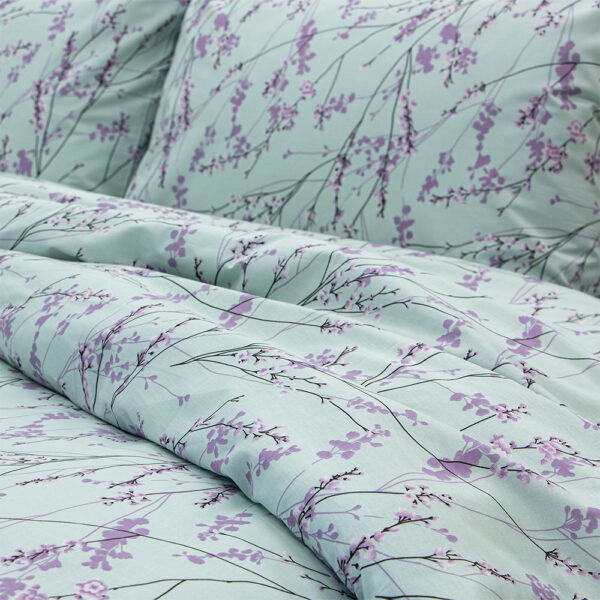 LINO Σετ Σεντόνια Με Λάστιχο (105x200+32) Amandes Λιλά