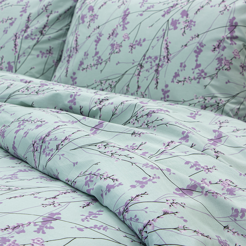 LINO Σετ Σεντόνια Με Λάστιχο (105x200+32) Amandes Λιλά