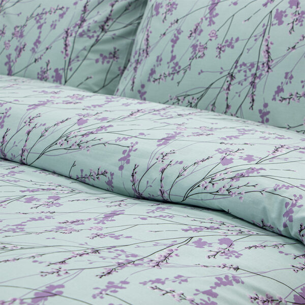 LINO Σετ Σεντόνια Με Λάστιχο (105x200+32) Amandes Λιλά