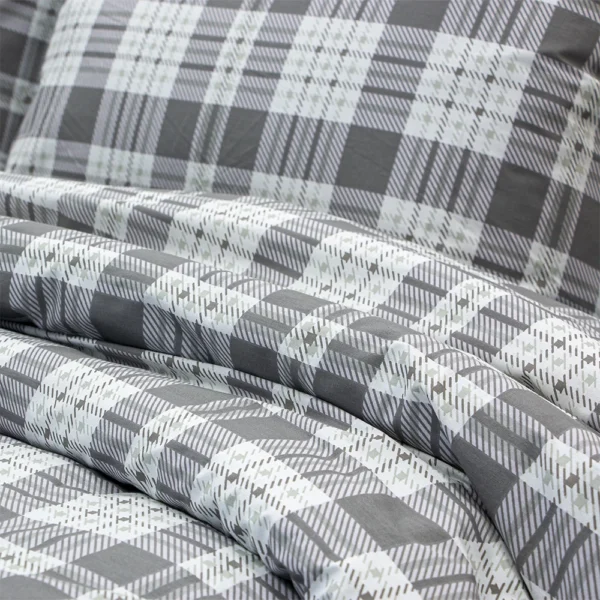 LINO Σετ Σεντόνια Υπέρδιπλα με Λάστιχο (165x200+32) Panier Γκρι